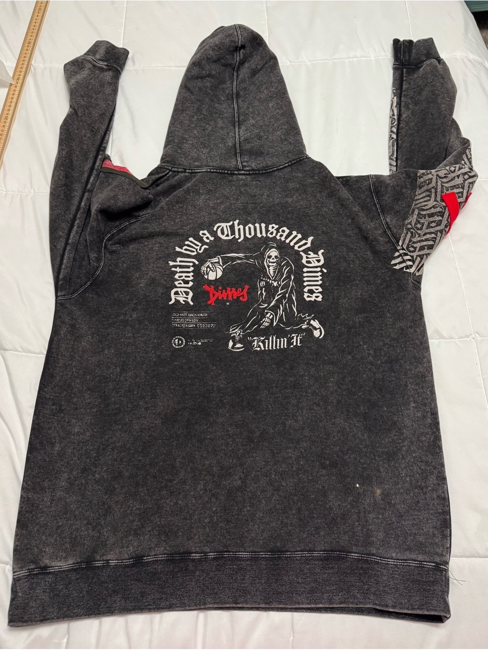Dime “Killing it”Men's Dark Gray Hooded Sweatshirt - Picture 2 of 8